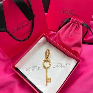 Schiaparelli x Daniel Roseberry gold metal key charm toe ear Limited Gift New